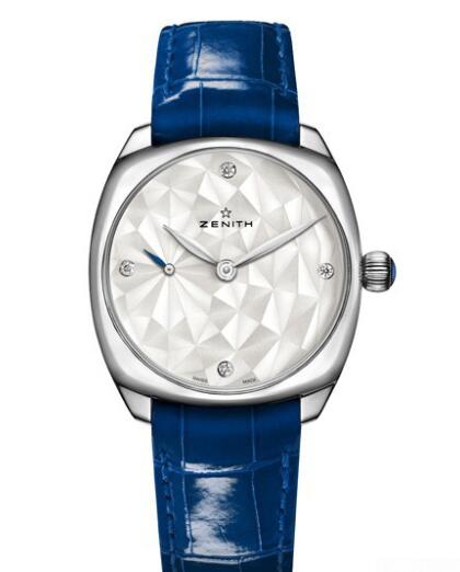 Zenith Watch for Women Replica Watch Zenith Star 33 mm 03.1971.681/80.C754 Steel - White Lacquered Dial - Diamond Indexes - Alligator Strap Zenith Watch for Women Replica Watch Zenith Star 33 mm 03.1971.681/80.C754 Steel - White Lacquered Dial - Diamond Indexes - Alligator Strap
