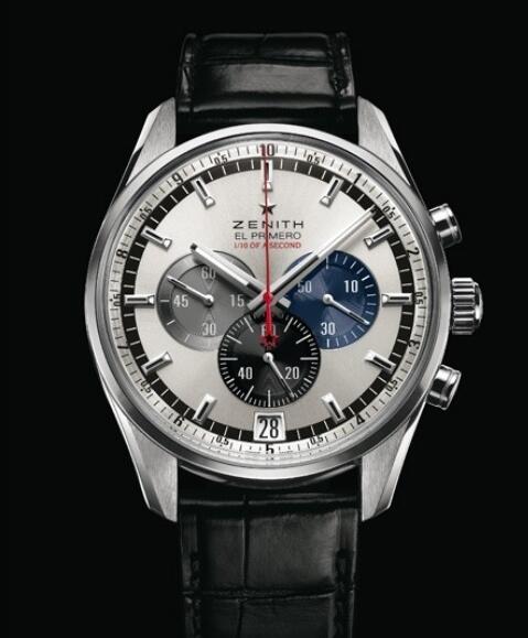 Replica Watch Zenith El Primero Striking 10th 03.2041.4052/69.C496 Stainless Steel - Black Alligator Strap