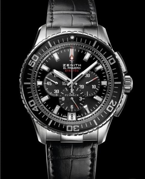 Replica Watch Zenith El Primero Stratos Flyback 03.2060.405/21.C714 Steel - Black Ceramic Bezel