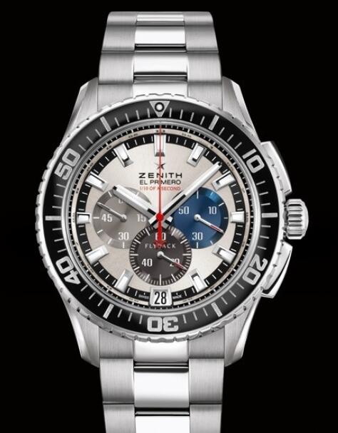 Replica Watch Zenith El Primero Stratos FlyBack Stricking 10th Tribute to Felix Baumgartner 03.2062.405/69.M2060 Steel - Steel Bracelet