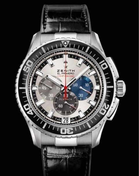 Replica Watch Zenith El Primero Stratos FlyBack Stricking 10th Tribute to Felix Baumgartner 03.2062.4057/69.C714 Steel - Aligator Bracelet