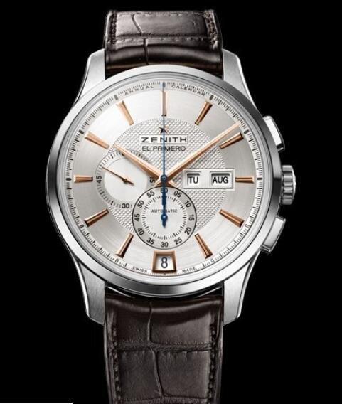 Replica Watch Zenith Captain Winsor Annual Calendar Zenith Watch Captain 03.2070.4054/02.C711 Steel - Aligator Bracelet