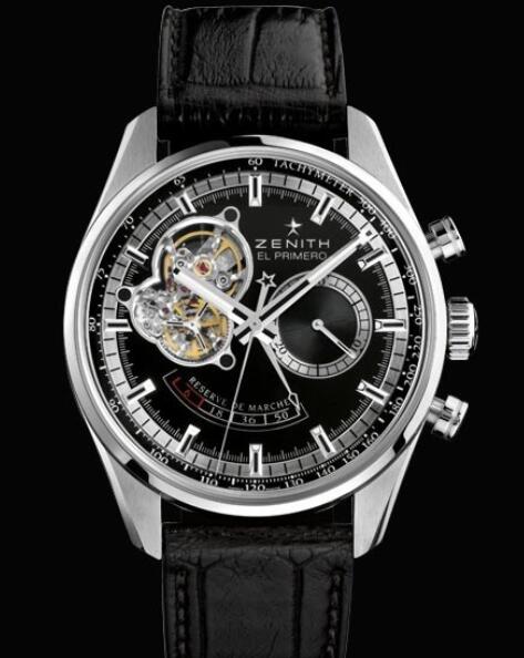 Replica Watch Zenith El Primero Chronomaster Open Power Reserve 03.2080.4021/21.C496 Steel - Black Sun-Burst Dial