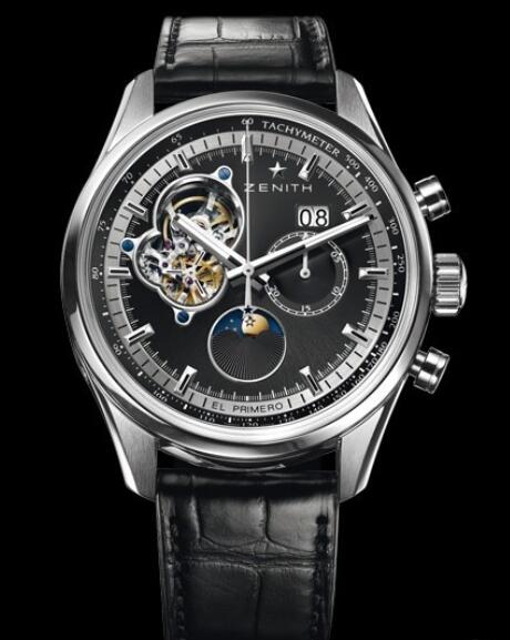 Replica Watch Zenith El Primero Chronomaster Open Grande Date Moon & SunPhase 03.2160.4047/21.C714 Steel - Aligator Bracelet