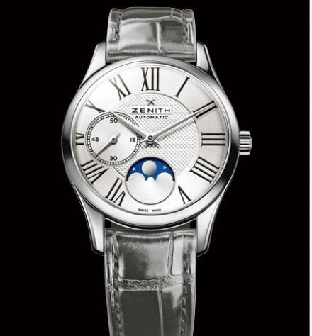Zenith Watch for Women Replica Watch Zenith Elite Ultra Thin Lady Moonphase Héritage 03.2310.692/02.C706 Steel - Aligator Bracelet Zenith Watch for Women Replica Watch Zenith Elite Ultra Thin Lady Moonphase Héritage 03.2310.692/02.C706 Steel - Aligator Bracelet