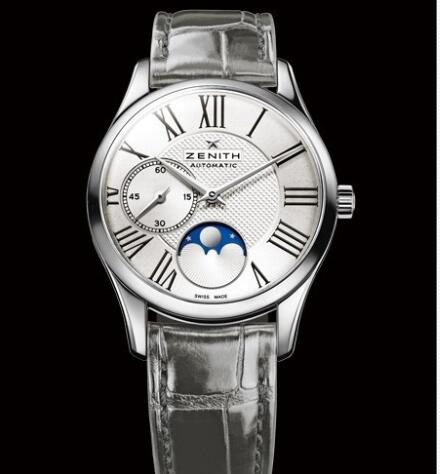 Zenith Watch for Women Replica Watch Zenith Elite Ultra Thin Lady Moonphase Héritage 03.2310.692/02.C706 Steel - Aligator Bracelet