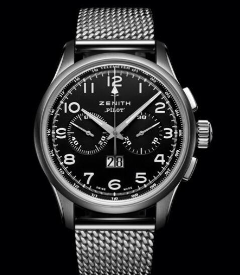 Replica Watch Zenith Pilot Big Date Special 03.2410.4010/21.M2410 Steel - Milanese Mesh Steel Bracelet