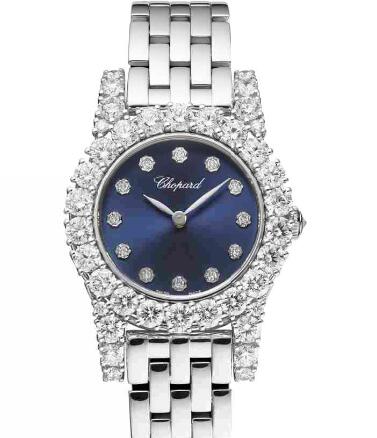 Chopard Replica Watch L’HEURE DU DIAMANT ROUND SMALL 18K WHITE GOLD AND DIAMONDS 10A377-1002