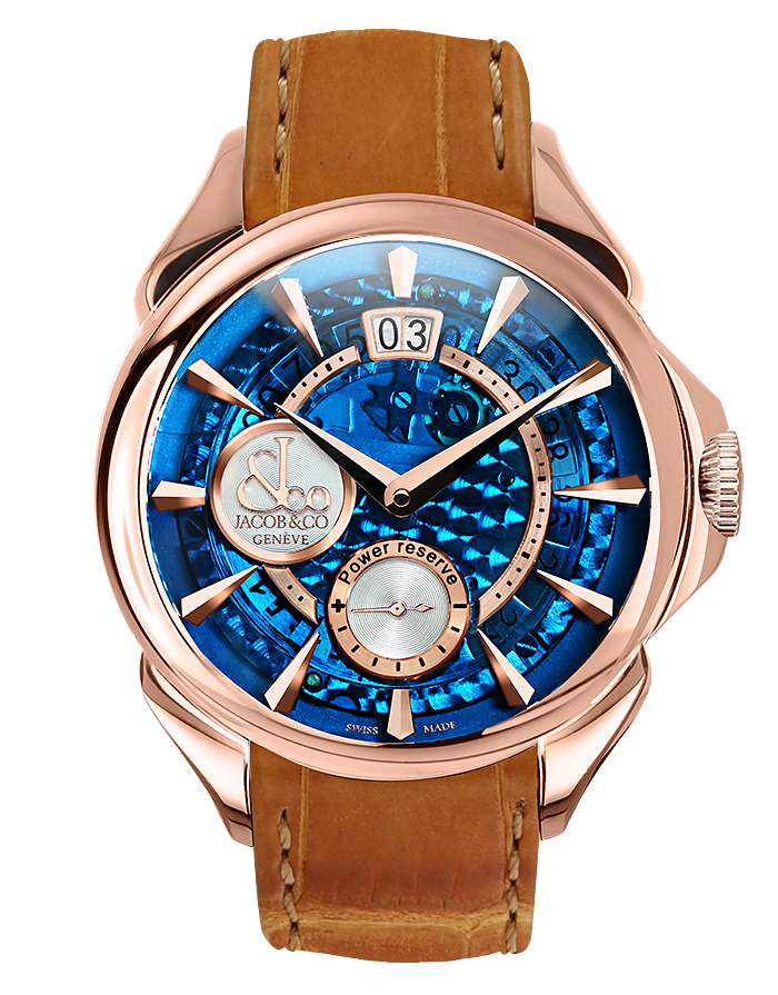 Jacob & Co. PALATIAL CLASSIC MANUAL BIG DATE MINERAL CRYSTAL DIAL ROSE GOLD CASE Watch Replica PC400.40.NS.MB.A Jacob and Co Watch Price
