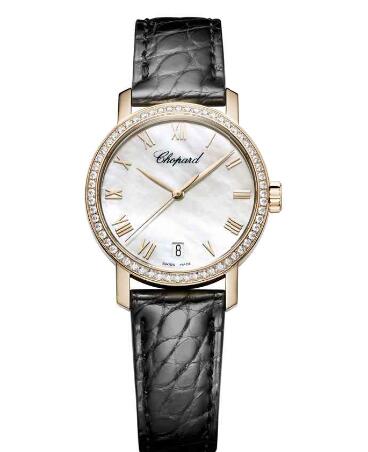 Chopard Classic Replica Watch CLASSIC 33MM AUTOMATIC ROSE GOLD DIAMONDS 134200-5001