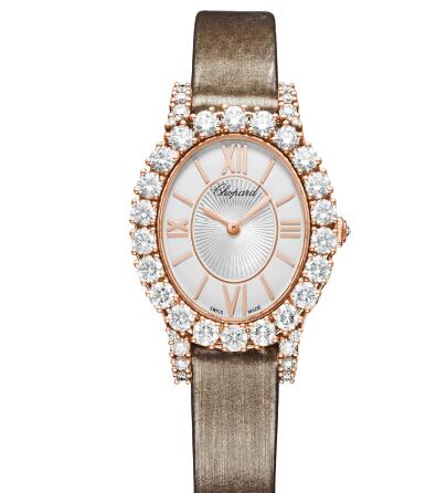 Chopard Replica Watch L'HEURE DU DIAMANT OVAL SMALL SMALL OVAL MANUAL ROSE GOLD DIAMONDS 139384-5104