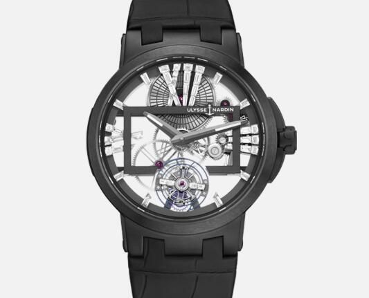 Ulysse Nardin Executive Skeleton Tourbillon 45mm Replica Watch Price 1713-139/MAGIC-BLACK