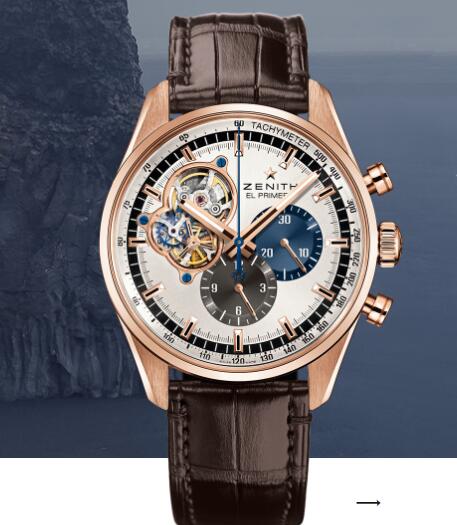 Replica Zenith Chronomaster Watch CHRONOMASTER EL PRIMERO OPEN Rose Gold Watch 18.2040.4061/69.C494