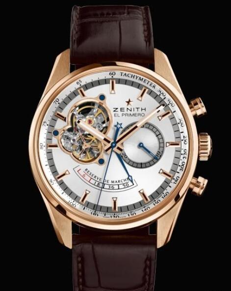 Replica Watch Zenith El Primero Chronomaster Open Power Reserve 18.2080.4021/01.C494 Pink Gold - Silver Sun-Burst Dial