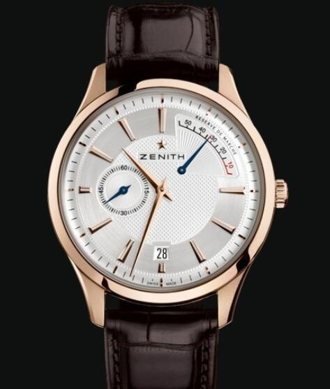 Replica Watch Zenith Captain Power Reserve Zenith Watch Captain 18.2120.685.02.C498 Pink Gold - Silver-coloured Dial - Brown Strap