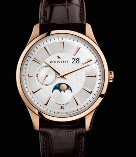 Replica Watch Zenith Captain Grande Date Moonphase Zenith Watch Captain 18.2140.691/02.C498 Pink gold