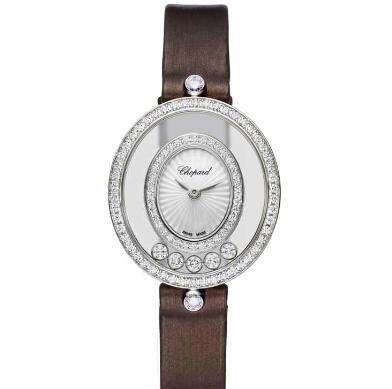 Cheap Chopard Happy Diamonds Watch Women HAPPY DIAMONDS ICONS OVAL QUARTZ WHITE GOLD DIAMONDS 204292-1301