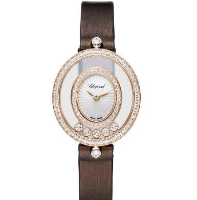 Cheap Chopard Happy Diamonds Watch Women HAPPY DIAMONDS ICONS OVAL QUARTZ ROSE GOLD DIAMONDS 204292-5301