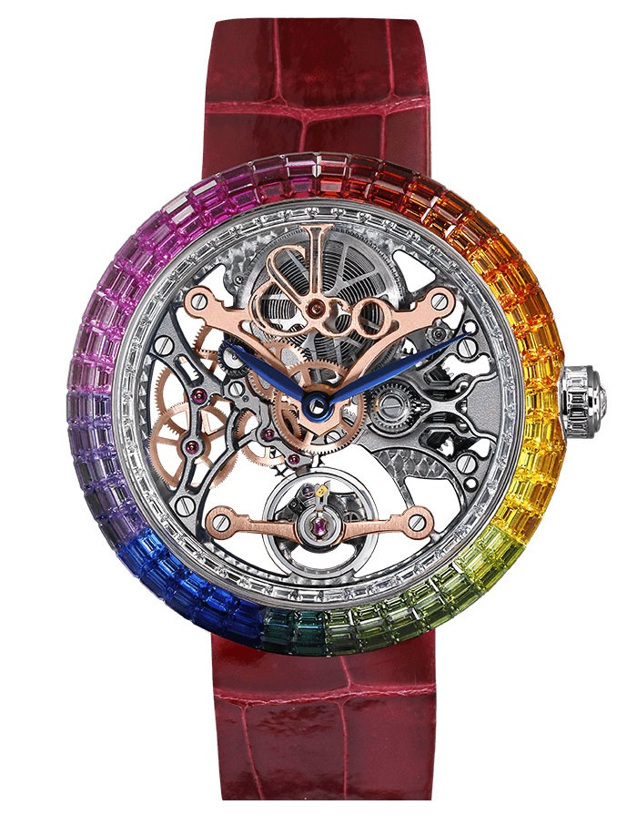 Jacob & Co. BRILLIANT SKELETON BAGUETTE RAINBOW Watch BS531.30.CR.CB.A Jacob and Co Replica Watch