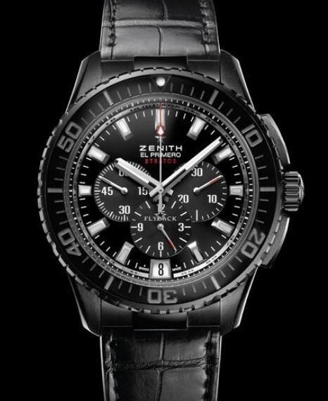 Replica Watch Zenith El Primero Stratos Flyback 24.2060.405/21.C714 Black Alchron - Black Ceramic Bezel