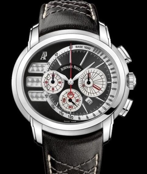 Replica Watch AUDEMARS PIGUET Chronographe Millenary Tour Auto 2011 26142ST.OO.D001VE.01 Steel - Black Leather Strap