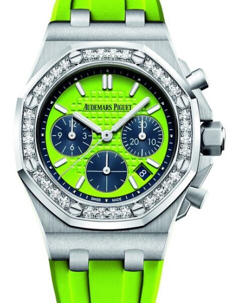 Replica Audemars Piguet Watch Royal Oak Offshore Selfwinding Chronograph 26231ST.ZZ.D038CA.01 Steel - Diamond - Green Dial - Rubber Strap Replica Audemars Piguet Watch Royal Oak Offshore Selfwinding Chronograph 26231ST.ZZ.D038CA.01 Steel - Diamond - Green Dial - Rubber Strap