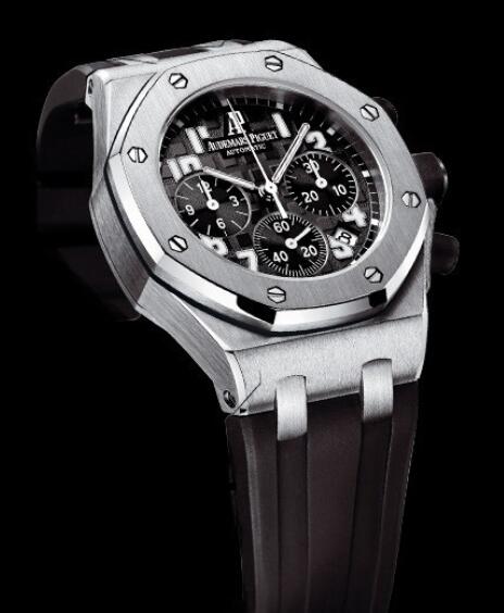 Replica Watch Audemars Piguet Chronographe Lady Royal Oak Offshore 26283ST.OO.D002CA.01 Steel - Black strap