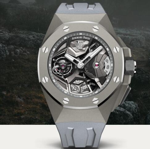 Replica Audemars Piguet ROYAL OAK CONCEPT FLYING TOURBILLON GMT Watch 26589TI.GG.D006CA.01