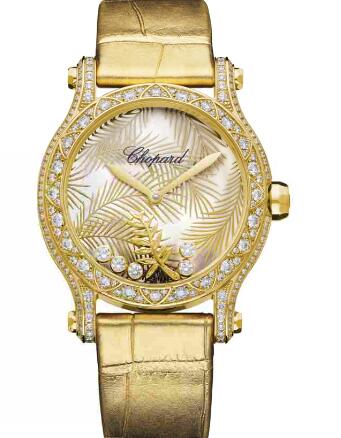 Chopard Happy Palm Watch Cheap Price 36 MM AUTOMATIC YELLOW GOLD DIAMONDS 275366-0001