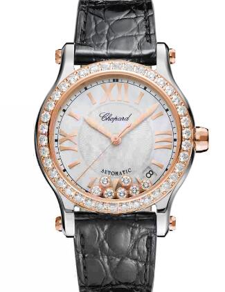 Chopard Happy Sport Watch Cheap Price 36 MM AUTOMATIC ROSE GOLD STAINLESS STEEL DIAMONDS 278559-6006