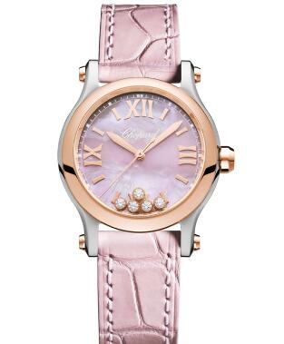 Chopard Happy Sport Watch Cheap Price 30 MM AUTOMATIC ROSE GOLD STAINLESS STEEL DIAMONDS 278573-6011