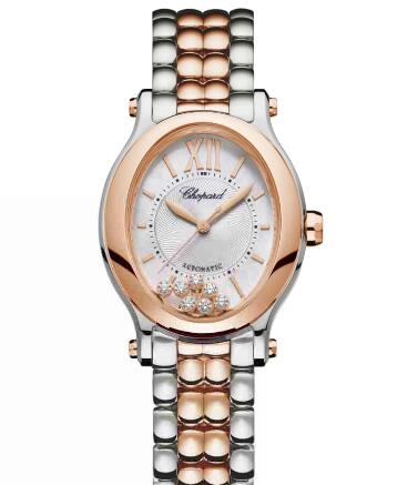 Chopard Happy Sport Oval Watch Cheap Price 31 X 29 MM AUTOMATIC GOLD ROSE STAINLESS STEEL DIAMONDS 278602-6002