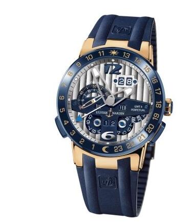 Ulysse Nardin El Toro Blue Replica GMT +/- Perpetual Calendar Mens Watch 326-00-3