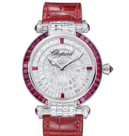 Chopard Imperiale Joaillerie Watches for sale Review Replica 40 MM AUTOMATIC WHITE GOLD DIAMONDS RUBIES 384240-1003