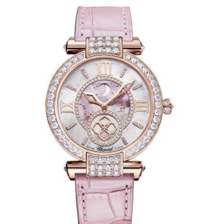 Chopard Imperiale Moonphase Watches for sale Review Replica 36 MM AUTOMATIC ROSE GOLD DIAMONDS 384246-5001