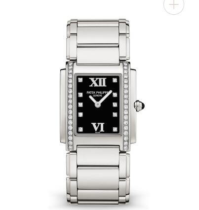 Patek Philippe Twenty 4 Price Women Replica Watch Stainless Steel Black Dial Watch 4910/10A-001