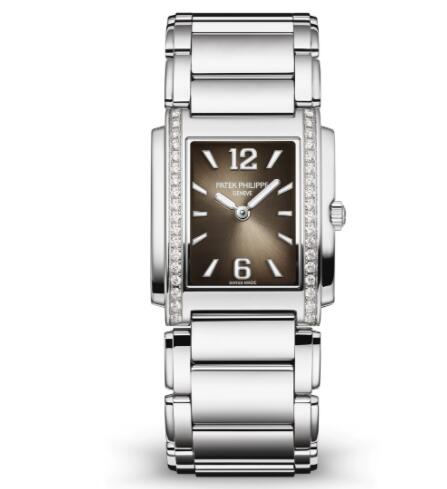 Patek Philippe Twenty~4 Stainless Steel Gray Sunburst Dial Watch 4910/1200A-010 Replica