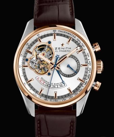 Replica Watch Zenith El Primero Chronomaster Open Power Reserve 51.2080.4021/01.C494 Steel - Pink Gold Bezel - Alligator Strap