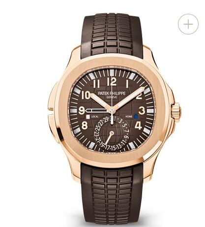 Cheap Patek Philippe Aquanaut Watches for sale Travel Time Rose Gold Watch 5164R-001