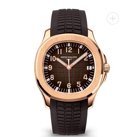 Cheap Patek Philippe Aquanaut Watches for sale Date Brown Strap Rose Gold 5167R-001