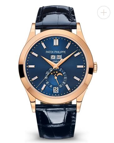 Cheapest Patek Philippe Watch Price Replica Complications Rose Gold Diamond & Blue Dial 5396R-015