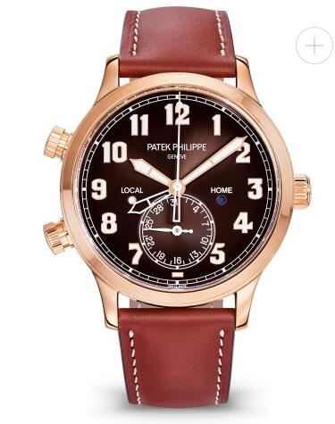 Cheapest Patek Philippe Watch Price Replica Complications Calatrava Pilot Travel Time Rose Gold 5524R-001