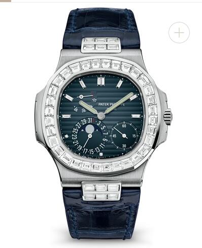 Patek Philippe Nautilus Watches Cheap Prices for Sale Replica Nautilus Moon Phase White Gold Watch 5724G-001