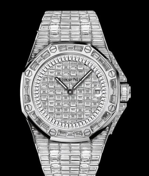 Replica Audemars Piguet Watch Royal Oak Offshore Quartz 67543BC.ZZ.9185BC.01 White Gold - Diamants