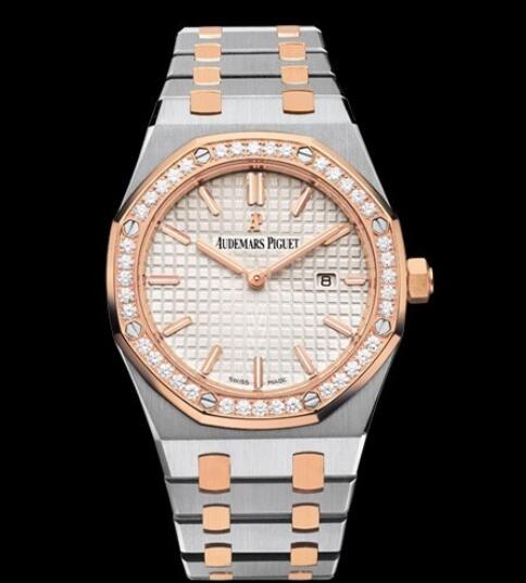 Replica Watch Audemars Piguet Royal Oak 67651SR.ZZ.1261SR.01 Steel - Pink Gold - Diamonds