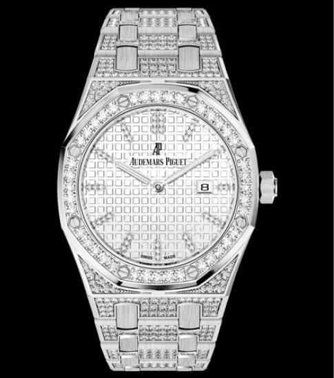 Replica Watch Audemars Piguet Royal Oak Quartz 67652BC.ZZ.1262BC.01 White Gold - Diamants