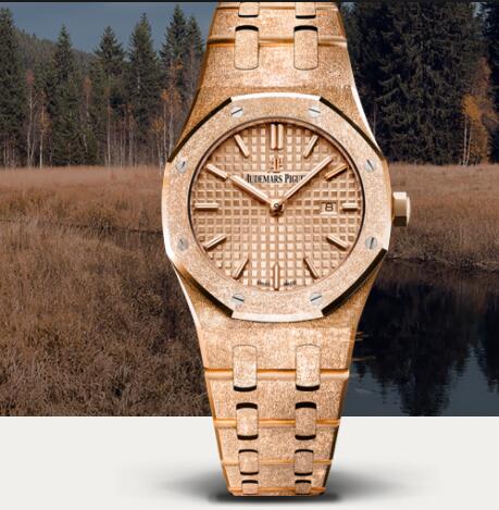 Audemars Piguet Royal Oak FROSTED GOLD QUARTZ Replica Watch 67653OR.GG.1263OR.02