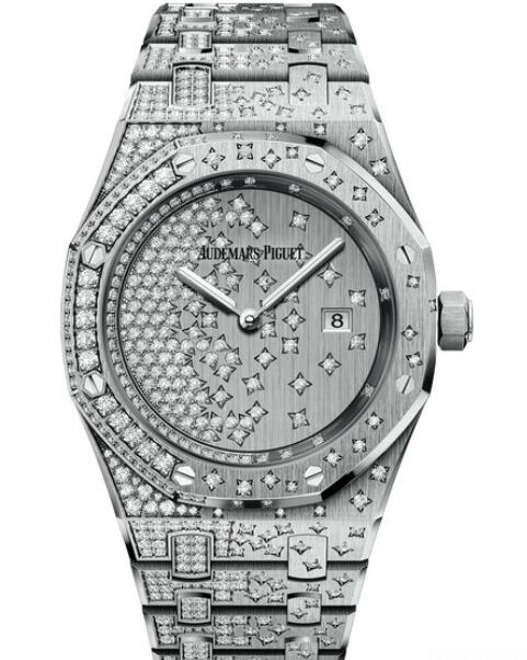 Replica watch Audemars Piguet Royal Oak Quartz 67654BC.ZZ.1264BC.01 White Gold - Diamonds