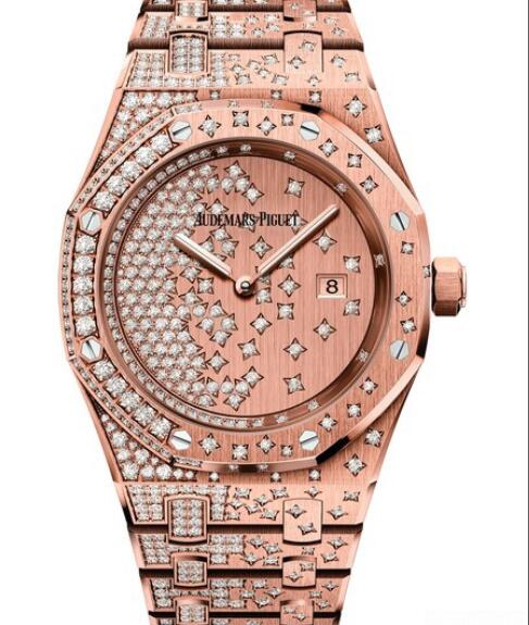 Replica watch Audemars Piguet Royal Oak Quartz 67654OR.ZZ.1264OR.01 Pink Gold - Diamonds