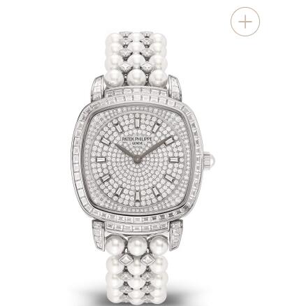 Cheapest Patek Philippe Gondolo Haute Joaillerie Diamond & Pearl Replica Watch 7042-100G-010
